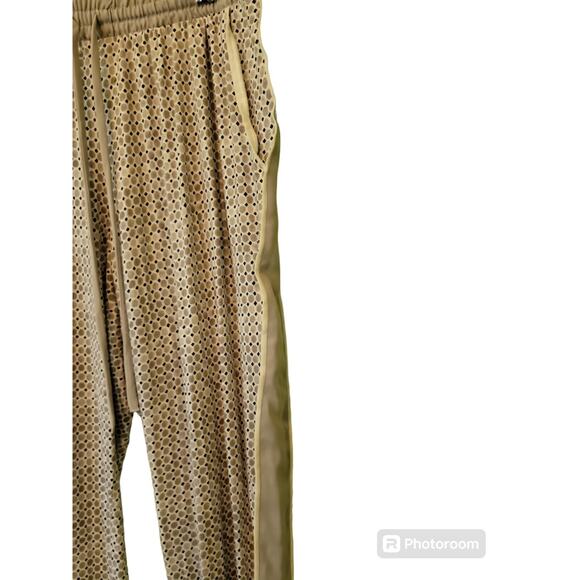 Simply Vera Wang Pants SzM Pull On Lounge Elastic Waistband Tie Waist Gray White - Picture 3 of 6